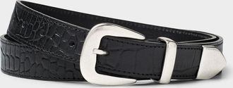 Le 31 Mens Faux-croc Western belt Exclusive collection from Italy