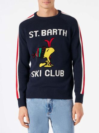 MC2 Saint Barth Crewneck Sweater With Woodstock Jacquard Peanuts Special Edition