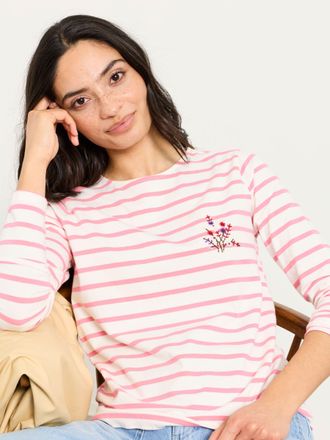 Fat Face FatFace Nell Pink Long Sleeve Round Neck Top