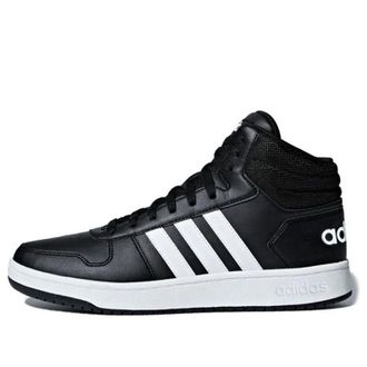 adidas Hoops 2.0 Mid Black White BB7207