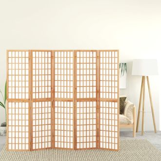 vidaXL Biombo Plegable Con 5 Paneles Estilo Japon&eacute;s 200x170 Cm Vidaxl