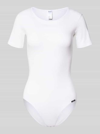 Skiny Skiny Slim Fit Body mit Logo-Patch in Weiss, Gr&ouml;&szlig;e 36