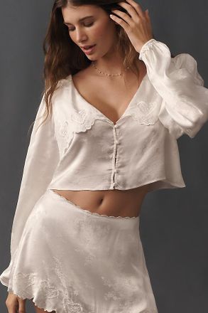 For Love & Lemons Locked Hearts Long-Sleeve Top