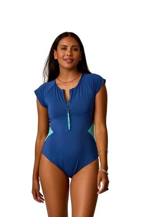 Carve Designs All Day One Piece in Setsail W. Aquamarine at Nordstrom, Size X-Large