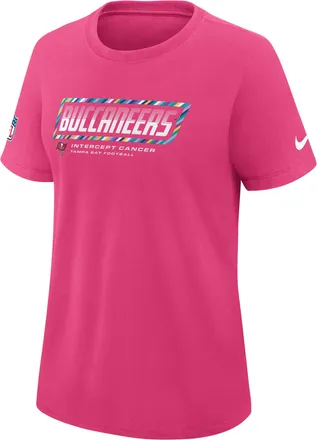 Nike Tampa Bay Buccaneers Crucial Catch Nike Womens Dri-FIT NFL T-Shirt in Pink | 03N868XZUV-F9R