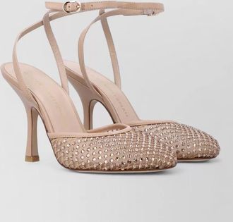 Stuart Weitzman crystal ankle strap sandal pump