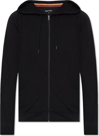 Paul Smith Cotton Jersey Zip Lounge Hoodie - Heren - Vesten met rits - Zwart - L - Katoen - Hoodies & sweatvesten