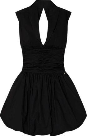 Liu Jo Vestido corto de popelina - Dresses - Mujer - Negro - L