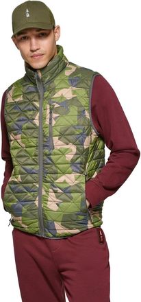 G.H. Bass & Co. Bass Outdoor Delta Puffer Vest Mens Green Camo Diamond Quilted UPS1157