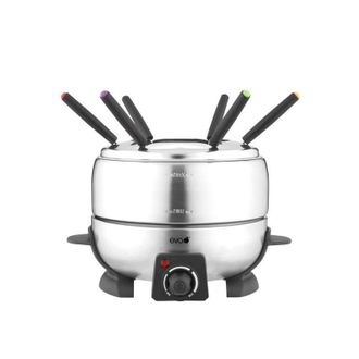 EVA Fondue El&eacute;ctrica De Acero Inoxidable, Paquete De 9, Eva