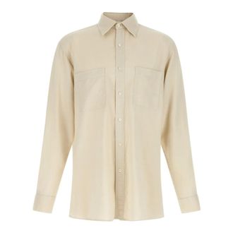 Cellar Door Paul Cotton Shirt - male - Cellar Door - Casual Shirts - Beige - XL - Shirts