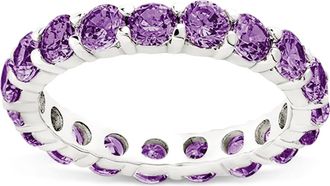 Sterling Forever Sterling Silver Gracie Amethyst CZ Eternity Ring