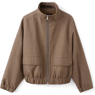 Mango Josef Check Jacket in Brown at Nordstrom, Size X-Small