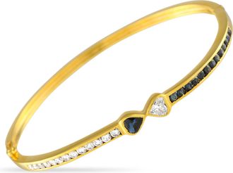 Mouawad 18K Yellow Gold 0.85ct Diamond and Sapphire Bracelet NW30-050825