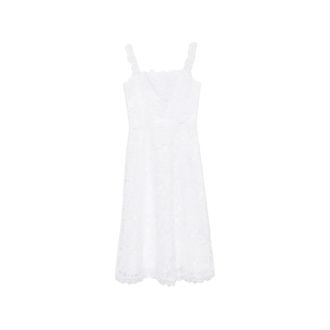 Carolina Herrera Guipure Kant Midi Jurk - Dames - Jurken - Wit - Maat: XS