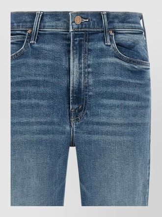 Mother denim high-rise slightly flared straight-leg jeans