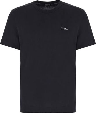 Ermenegildo Zegna Polo con logo - Blu