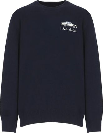 MC2 Saint Barth Maglione girocollo con ricamo - Blu