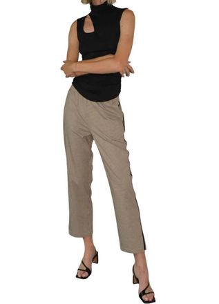 LnA Kip Houndstooth Track Pant In Chestnut