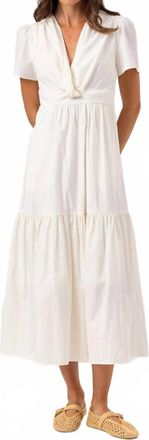 Sundays Fleet Midi Dress In Whisper White