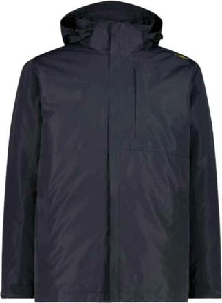 F.lli Campagnolo 3-in-1 Jas - Heren - Windbreakers - Zwart - 4XL - Leer - Fitness