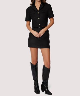 Lost + Wander Alessia Fitted Mini Skirt In Black