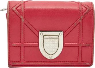 Dior Tweedehands leren portemonnees - Dames - Vintage Accessoires - Roze - ONE Size - Leer - Vintage