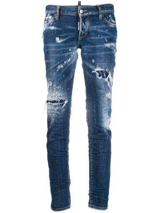 Dsquared2 Gerafelde jeans - Blauw