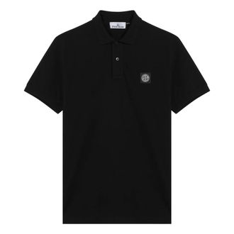 Stone Island Polo met Korte Mouwen - Heren - Tops - Zwart - Maat: M Katoen