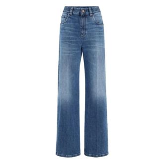 Brunello Cucinelli Vaqueros anchos contempor&aacute;neos - Jeans - Mujer - Azul - M