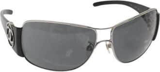Chanel Pre-owned Accessories, female, Black, Size: ONE SIZE Pre-owned Plastic Sunglasses
