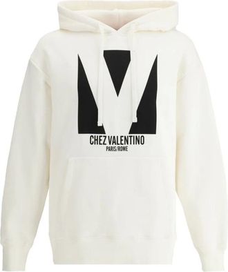 Valentino Monogram Hoodie Cotton Kangaroo Pocket
