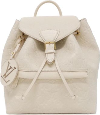 Louis Vuitton Cream Leather Backpack (Pre-Owned)