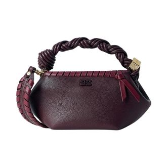 Ganni Bou Mini Tress&eacute; Handtas - Dames - Tassen - Rood - Maat: ONE Size Leer