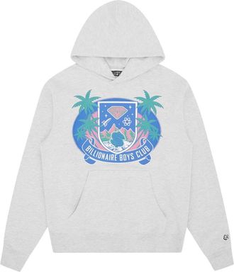 Billionaire Boys Club Tropische Crest Popover Hood - Heren - Hoodies - Grijs - S - Katoen - Hoodies & sweatvesten