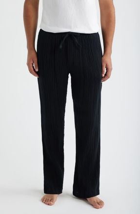 Majestic International Seaside Cotton Crepe Lounge Pants in Black at Nordstrom, Size Xx-Large