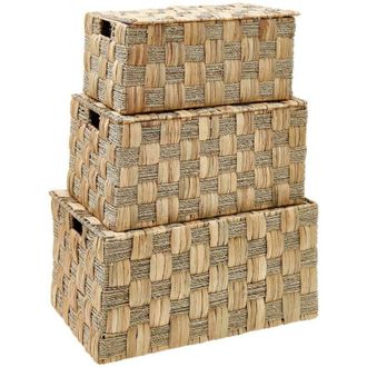 Atmosphera Set di 3 bauli nadi marroni - Atmosphera cr&eacute;ateur dint&eacute;rieur