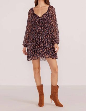 Minkpink Regal Babydoll Mini Dress In Ditsy Floral