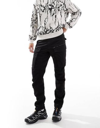 G-Star Rovic - Pantaloni cargo affusolati regular fit neri-Verde