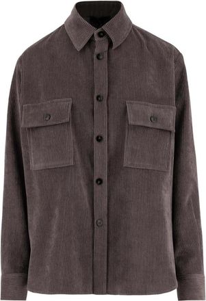 F.it Ribbed Stretch Nylon Blend Shirt - Dames - Overhemden - Bruin - XL - Nylon - Overhemden