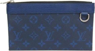 Louis Vuitton Pre-owned Pochette Discovery PM M30278 - Heren - Vintage Clutch - Blauw - ONE Size - Leer - Vintage