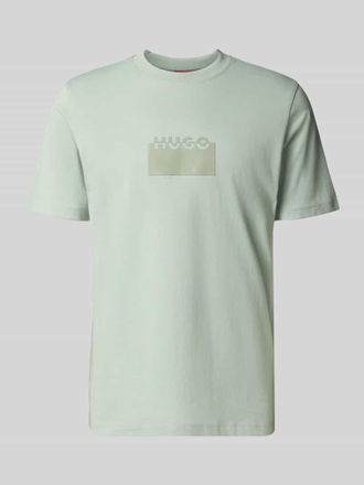 HUGO BOSS Regular Fit T-Shirt aus Baumwoll-Jersey Modell DELASTIO in Mint, Größe XL