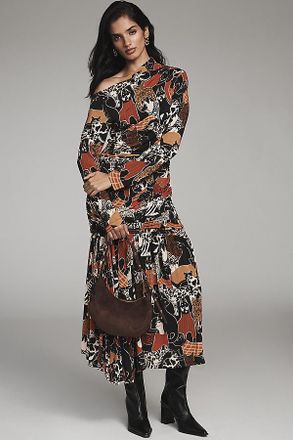 Farm Rio Printed Drop-Waist Midi Dress