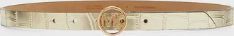 Michael Kors MK Monogram & Croc-Embossed 2 For 1 Belts