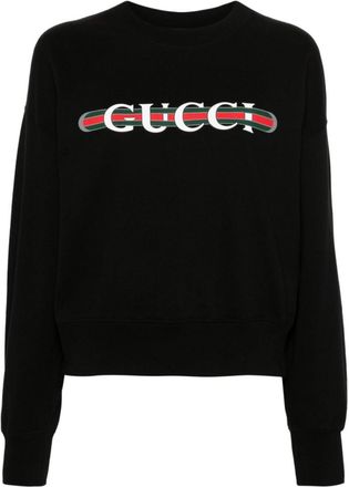 Gucci Black Printed Cotton Jersey Sweatshirt