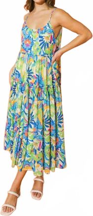 Flying Tomato Paradise Found Midi Dress In Blue