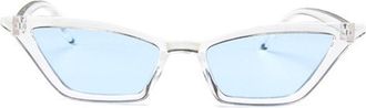 Generic Mens Small Frame Commuter Sunglasses Outdoor Womens Sports Driving Sun Glasses(Blue)