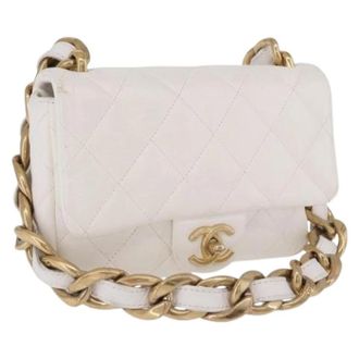 Chanel Pre-owned Vintage Schoudertas - Dames - Pre-owned - Wit - Maat: ONE Size Leer