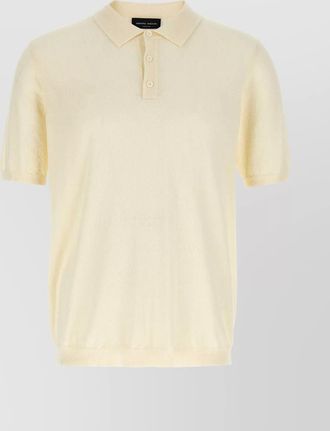 Roberto Collina ribbed collar cotton polo shirt
