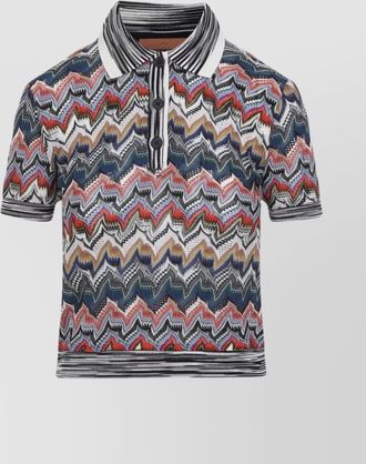 Missoni signature chevron knit polo